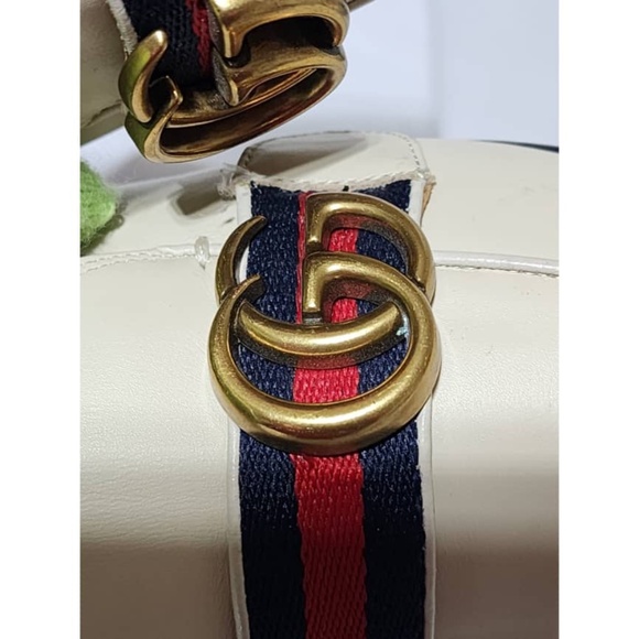 Authentic Gucci Peyton GG Sylvie Pearl Studded Loafer White Size 36 - Picture 13 of 14